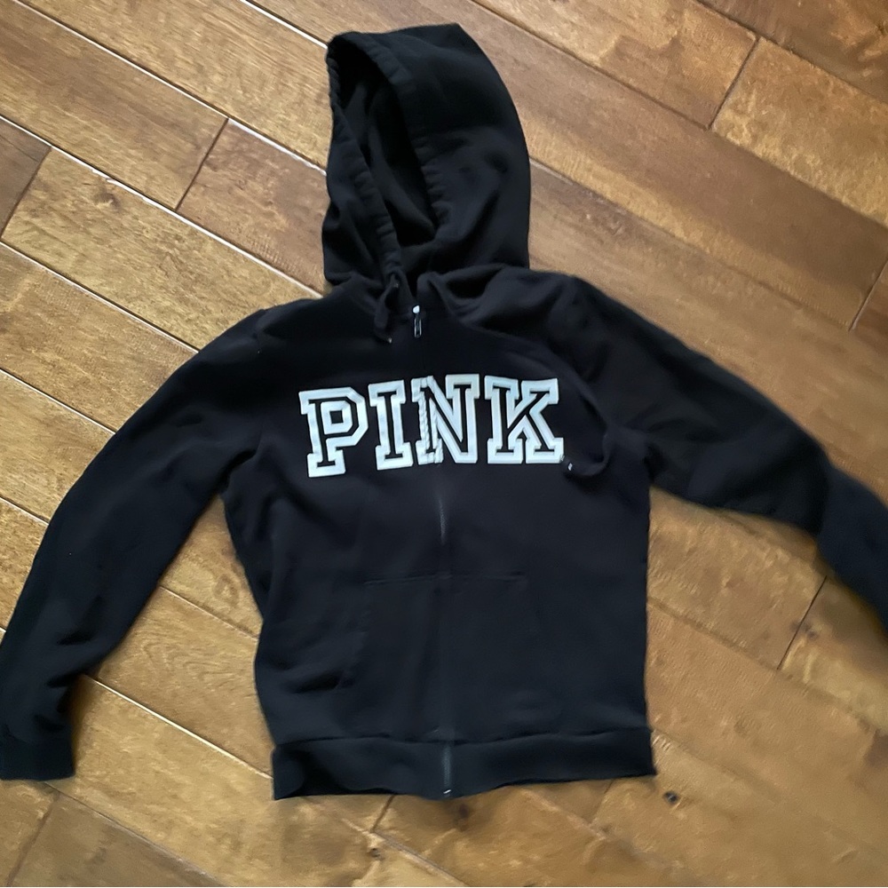 PINK hoodie, size Medium; pet free/smoke free home
